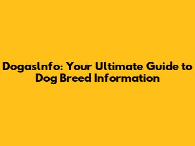 Dogaslnfo: Your Ultimate Guide to Dog Breed Information