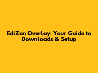 EdiZon Overlay: Your Guide to Downloads & Setup