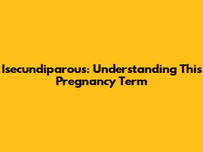 Isecundiparous: Understanding This Pregnancy Term