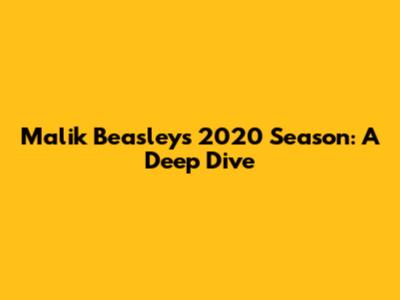 Malik Beasley's 2020 Season: A Deep Dive