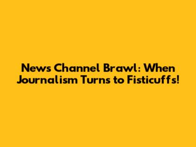 News Channel Brawl: When Journalism Turns to Fisticuffs!