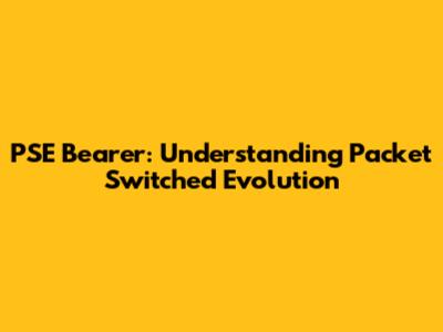 PSE Bearer: Understanding Packet Switched Evolution