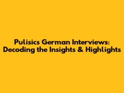 Pulisic's German Interviews: Decoding the Insights & Highlights
