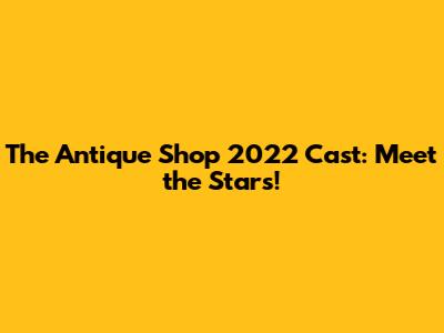 The Antique Shop 2022 Cast: Meet the Stars!